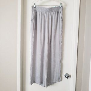 NEW Women Alfani Pants Soft Silky Silver Wide Leg Plus Size 0X Lightweight Party